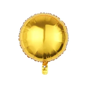 18 Zoll runder goldener Folienballon für Geburtstag Party Hochzeit Festival Event Dekoration.