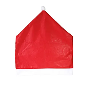 Red Christmas hat chair cover for holiday home party dining room chair decoration set new