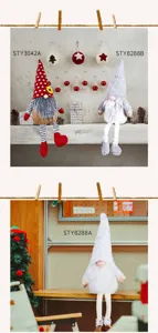 Bambola di peluche gnomo di Natale statuetta scandinava decorazione per feste festive