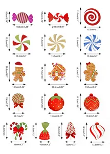 Christmas candy hanging decoration size chart set holiday party ceiling ornaments 30pcs