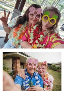 Occhiali da festa hawaiani spiaggia tema estivo divertenti novità occhiali per costumi tropicali.