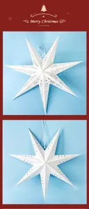 Weisser Papierstern Haengedekoration fuer Weihnachten festliche Party Heimdekoration neu