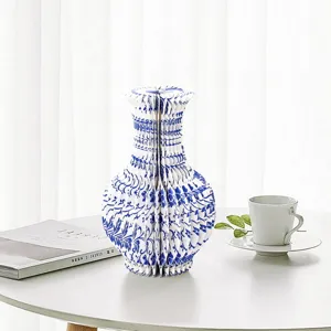 Neues chinesisches Porzellan Muster Waben Papier Vase für Heimdekoration Tischdeko.