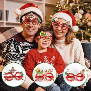 Weihnachtsparty Brillengestell Weihnachtsmann Schneemann Rentier Weihnachtsbaum Dekoration Neuheit Brille Für Kinder Erwachsene Feiertagsbedarf