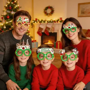Weihnachtsfeier Brille festliche Gestelle für Erwachsene und Kinder Familienfeier Dekoration