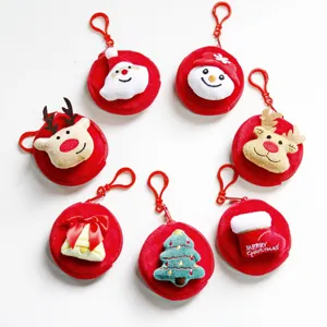 Leuke kerst pluche muntenbeurs hanger rugzak sleutelhanger kerstcadeau voor kids
