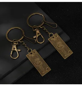 Retro Metall Dollar Schein Schlusselanhanger, kreativer Vintage Banknoten Ring fur Alltag.
