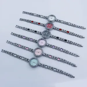 Damen Mode Strass Quarz Uhr Luxus Kristall Armbanduhr elegante Damen Armbanduhren Stil