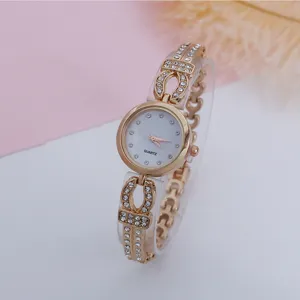 Women rhinestone quartz bracelet watch fashion luxury elegant wrist watch for ladies