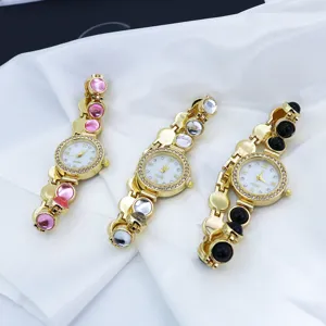 Dames quartz horloge luxe kristal armband mode goud polshorloge elegante stijlvolle nieuwtje