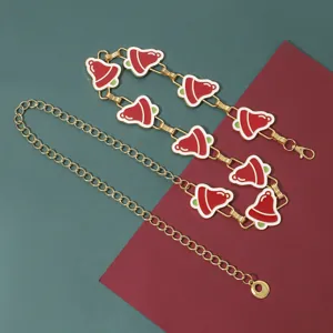 Cadena de cintura con campana de navidad de metal elegante joyeria de fiesta para mujeres