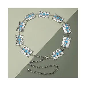 Chaine de taille en metal style boho vintage pour femme, ceinture decorative pour jeans