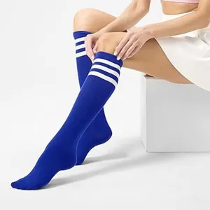 Damen Kniestrümpfe gestreift JK Stil lange Röhrensocken Sport Performance Party Socken