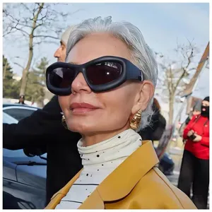 Y2K klobige Blasen Sonnenbrille für Damen, trendige übergroße Oversize Brille Streetwear.