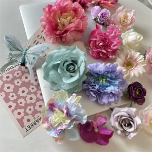 Bunte künstliche Blumen Haarklammern, Strand Blumen Haarnadeln für Damen und Mädchen.
