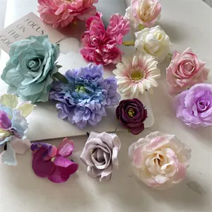 Bunte künstliche Blumen Haarspangen Set, Strand Blumen Haarnadeln für Damen Sommer Urlaub Styling.
