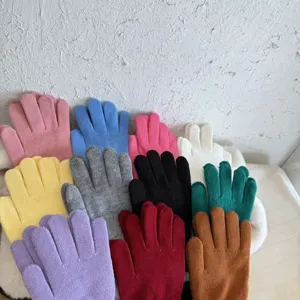 Winter Strickhandschuhe bunt warm weich bequem Alltag tragen im Freien Kälteschutz Damen