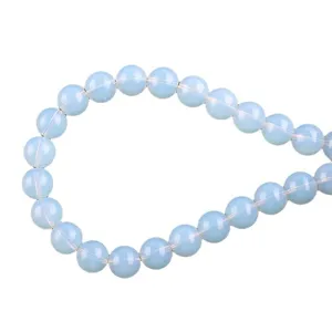 Hellblaue Opal-Rundperlen Schnur für DIY Schmuckherstellung Armband