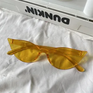 Y2K Katzenauge Sonnenbrille Transparente Gelee Farbe Party Sonne Brille Modisch Trend