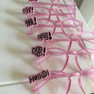 Y2k rosa dekorative Brille trendig süße Ästhetik Brille cooles Mädchen Stil süß Stil