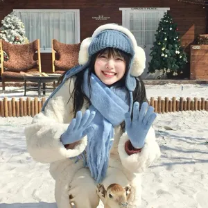 Damen winter süße strickhandschuhe touchscreen warme wollhandschuhe herbst winter zubehör