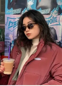 Retro Katzenaugen ovale Sonnenbrille Damen, trendige polarisierte UV-Schutz Brille Street
