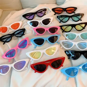 Modische vintage katzenaugen sonnenbrille für damen farbige gläser retro sonnenbrille