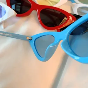 Retro Katzenauge Sonnenbrille Damen modische Dreieck Sonnenbrillen bunte Sommer Brille