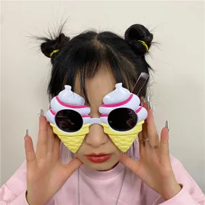 Funny ice cream novelty sunglasses for party photo props and creative dress up decoration.