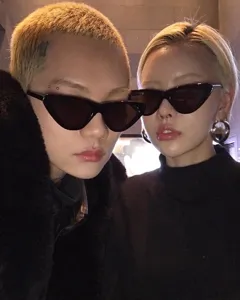Retro Katzenauge Sonnenbrille für Damen, trendige Vintage Dreieck Sonnenbrille, Streetwear Brille.