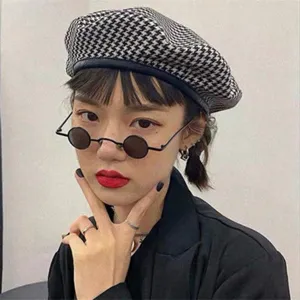 Vintage Mini Rund Metallrahmen Sonnenbrille Unisex Streetwear Party Brille Retro Chic Mode Sonnenbrille Für Damen Herren