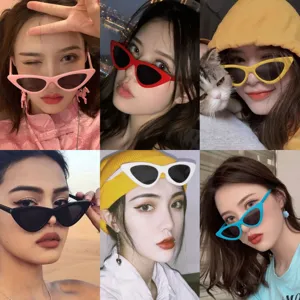 Retro Katzenauge Sonnenbrille Für Damen Herren Mode Dreieck Vintage Sonnenbrillen Trendy Outdoor Party Brillen