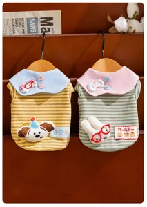 Gilet a righe per animali domestici, abbigliamento invernale caldo per cani e gatti di taglia.