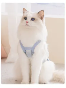 Vetement chat respirant en maille d'ete, gilet pour animaux de compagnie mignon pour chatons et chiots.