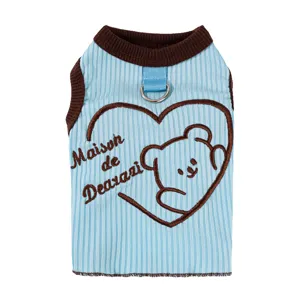 Schattig gestreept huisdier vest voor katten honden, lichtgewicht ademende zomerkleding