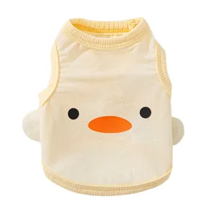 Chaleco de verano de malla transpirable para perro pequeño gato ropa bonito diseño de pato