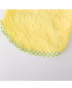 Dog clothes detail spring summer breathable heart embossed texture small pet apparel fabric view