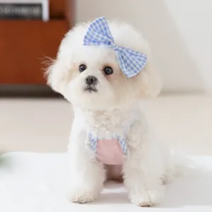 Summer Breathable Pet Dog Clothes With Heart Embossed Texture Lightweight Strap Vest Tank Top For Small Dogs Puppy Apparel
