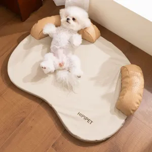 Comfortable Pet Bed Soft Warm Dog Sofa Cat Mat With Woven Pillow Breathable Small Dogs Sleeping House Pet Supplies