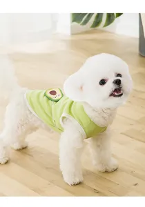 Cute avocado pet dog vest summer thin breathable clothes for small dogs and cats cute style detail view.