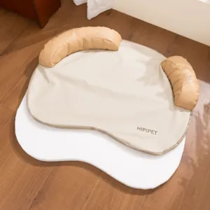 Detailed view of the pet bed with soft cushion and removable foam core for daily comfort.