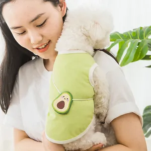 Cute avocado pet dog vest summer small dogs clothes puppy clothes breathable apparel
