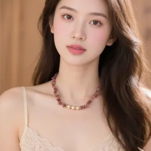 Collier Romantique en Perle Naturelle et Coquille Avec Perles d'Aventurine Onyx Choker d'Été Élégant pour Femme Bijoux Fait Main