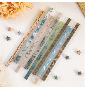 Lunghe strisce di carta in stile cinese per origami stelle antiche pitture design artigianato