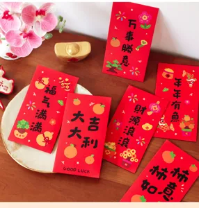 Chinese New Year red envelopes festive lucky money packets for spring festival gifts