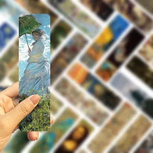 Famous fine art painting bookmark set, Claude Monet impressionist bookmark for reading gift