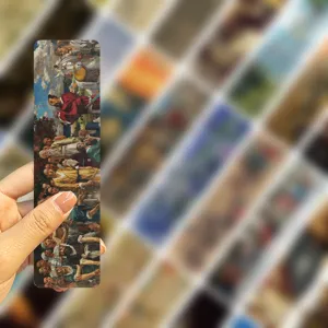 Classic art bookmark detail, fine rounded corners, premium paper material for readers.