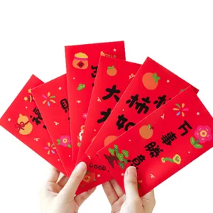 Chinese New Year red envelopes festive money packets set for spring festival celebration
