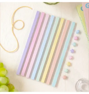 Pastell Origami Papierstreifen für Kinder Basteln, bunte Sternpapier für Geschenke.