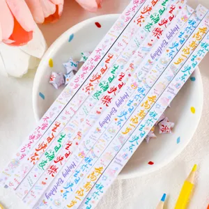 Geburtstag Glücksstern Origami Papier Streifen handgemachte DIY Handwerk bunte Feier Geschenk